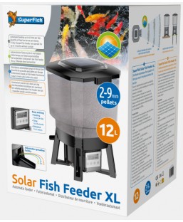 Bassin de jardin : DISTRIBUTEUR NOURRITURE 12L SOLAR FISH FEEDER TAILLE XL, Distributeur automatique