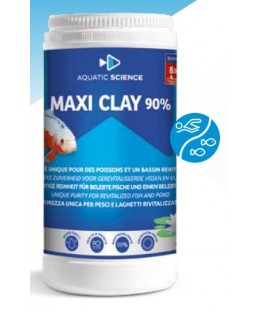 Bassin de jardin : Aquatic Science ARGILE Maxi-Clay 90% 1Kg (10m3 x8), Traitement Aquatic Science