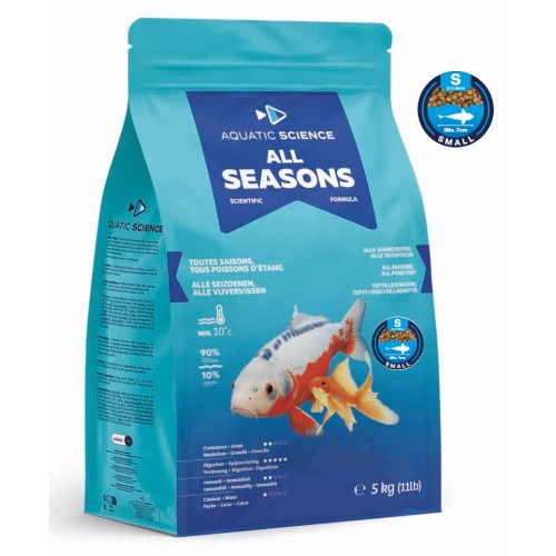 Bassin de jardin : Aquatic Science All Seasons SMALL 5Kg, Nourriture Ichi Food-Aquatic Science