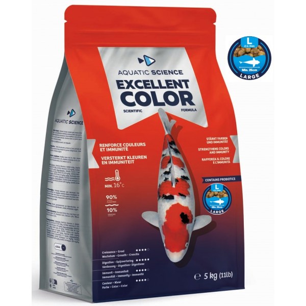 Bassin de jardin : Aquatic Science Excellent Color LARGE 5kg, Nourriture Ichi Food-Aquatic Science