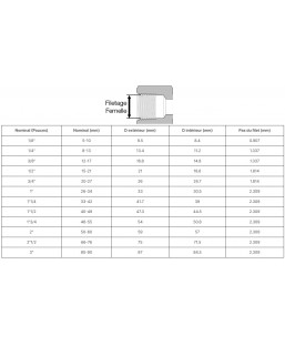 Bassin de jardin : REDUCTION TARAUDEE 1"X FILETE 3/4", Raccords et joints