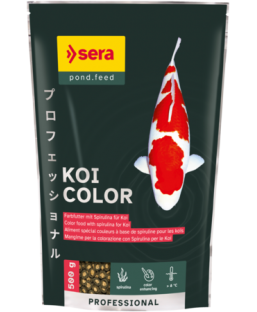 Bassin de jardin : SERA KOI Professional spirulina spécial couleurs 500g, Nourriture Serapond