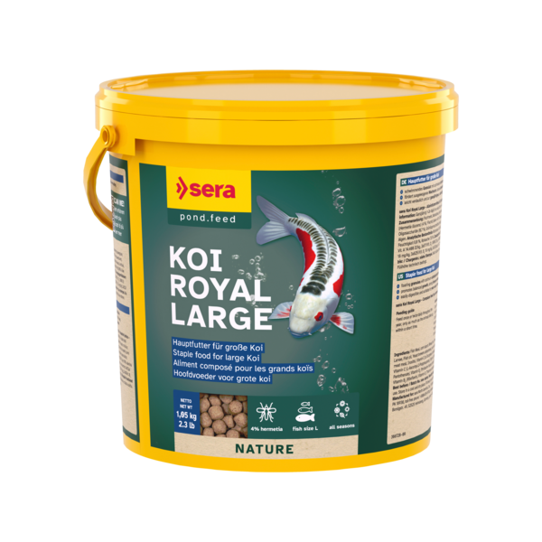 Bassin de jardin : Sera Koi Royal large 3.8L (1.05kg), Nourriture Serapond