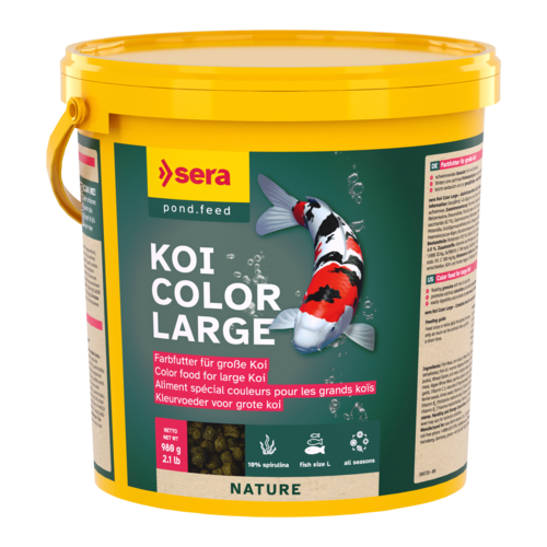 Bassin de jardin : Sera KOI COLOR large 3.8L (980g), Nourriture Serapond