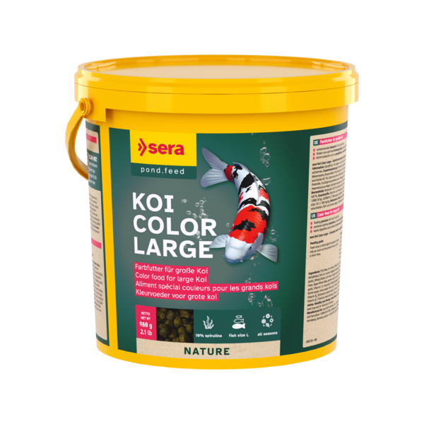 Bassin de jardin : Sera KOI COLOR large 3.8L (980g), Nourriture Serapond