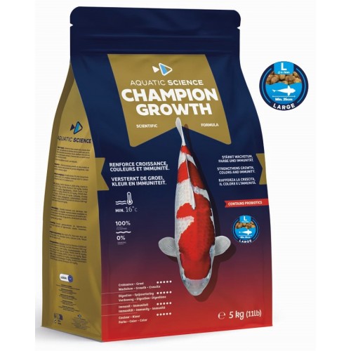 Bassin de jardin : Aquatic Science Champion Growth LARGE 5kg, Nourriture Ichi Food-Aquatic Science