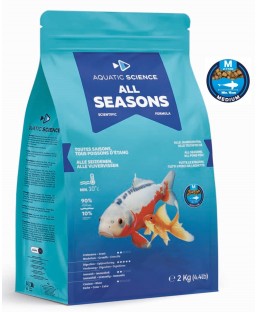 Bassin de jardin : Aquatic Science All Seasons MEDIUM 2Kg, Nourriture Ichi Food-Aquatic Science