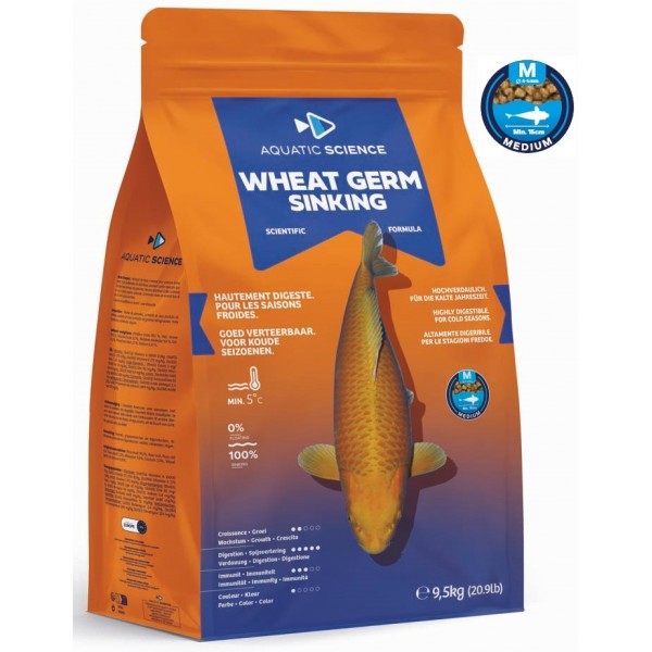 Bassin de jardin : Aquatic Science WEATH GERM COULANT MEDIUM 9.5kg, Nourriture Ichi Food-Aquatic Science