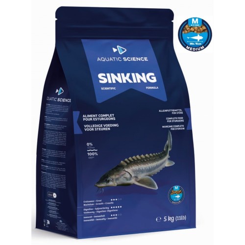 Bassin de jardin : Aquatic Science Sinking ESTURGEON MEDIUM 5kg, Nourriture Ichi Food-Aquatic Science