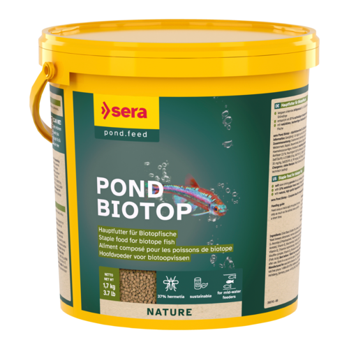 Bassin de jardin : sera Pond Biotop 3.8L (1.7kg) poissons milieu sauvage, Nourriture Serapond