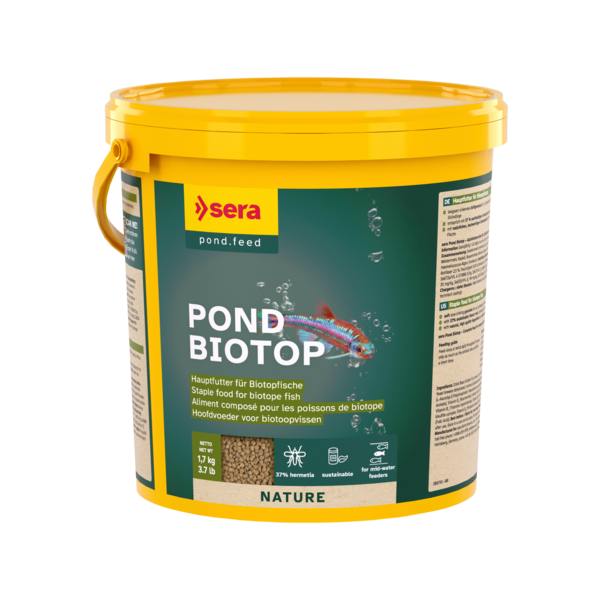 Bassin de jardin : sera Pond Biotop 3.8L (1.7kg) poissons milieu sauvage, Nourriture Serapond