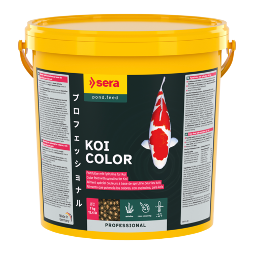 Bassin de jardin : SERA KOI COLOR Spirulina spécial couleurs 7KG, Nourriture Serapond